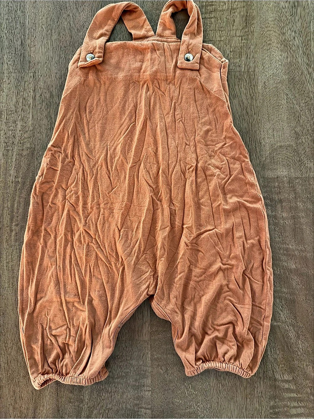 kate quinn Bamboo Skinny Strap Bubble Jumpsuit Orange Baby 6-12M